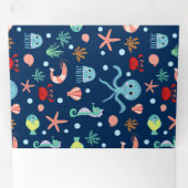 Carte Trois Volets Monde marin (Intérieur en premier)