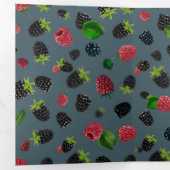 Carte Trois Volets Motif framboise 2 (Intérieur en premier)