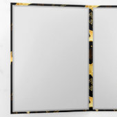 Carte Trois Volets Motif sans couture avec étoiles d'or (Intérieur en premier)