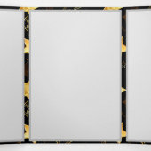 Carte Trois Volets Motif sans couture avec étoiles d'or (Intérieur au milieu)