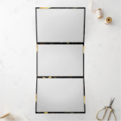 Carte Trois Volets Motif sans couture avec étoiles d'or (Intérieur)