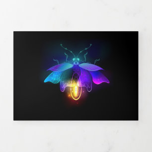 Carte Trois Volets Neon Firefly sur noir