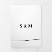 Carte Trois Volets Nettoyer le Mariage d'amour simple (Page de couverture)