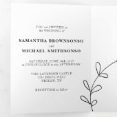 Carte Trois Volets Nettoyer le Mariage d'amour simple (Intérieur en premier)