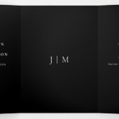 Carte Trois Volets Nous faisons officiellement Noir Mariage moderne (Intérieur au milieu)