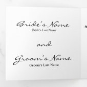 Carte Trois Volets « Nous nous marions ! » Carte de mariage pliable t (Intérieur en premier)
