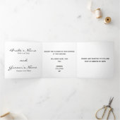 Carte Trois Volets « Nous nous marions ! » Carte de mariage triptyque (Intérieur)