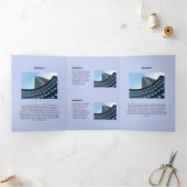 Carte Trois Volets Oiseau volant plat monochrome moyen (Intérieur)