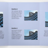 Carte Trois Volets Oiseau volant plat monochrome moyen (Intérieur au milieu)