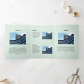 Carte Trois Volets Oiseau volant plat monochrome moyen (Intérieur)