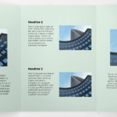 Carte Trois Volets Oiseau volant plat monochrome moyen (Intérieur au milieu)