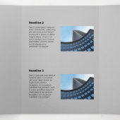 Carte Trois Volets Oiseau volant plat monochrome moyen (Intérieur au milieu)