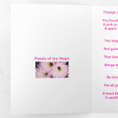 Carte Trois Volets Pétales de désert roses (Intérieur en premier)