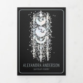 Carte Trois Volets Phases de la Lune céleste Code QR spirituel mystiq (Page de couverture)