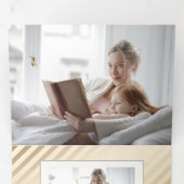 Carte Trois Volets Photo Glam Gold/Silver à deux tons (Intérieur en premier)