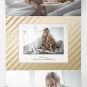 Carte Trois Volets Photo Glam Gold/Silver à deux tons (Intérieur au milieu)