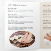 Carte Trois Volets Pierres Zen Abstraites modernes Pêche/Brochure Ble (Intérieur en premier)