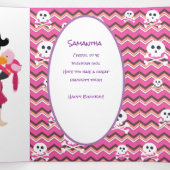 Carte Trois Volets Pirate rose (Intérieur au milieu)