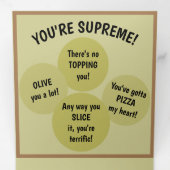 Carte Trois Volets Pizza Box Pizza Puns Anniversaire (Intérieur en premier)