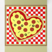 Carte Trois Volets Pizza Box Puns Anniversaire Valentine Tri-Fold Car (Intérieur au milieu)