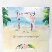 Carte Trois Volets Plage tropicale Arbor Romantique Mariage (Intérieur en premier)