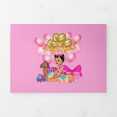 Carte Trois Volets Princesse en rose (Page de couverture)