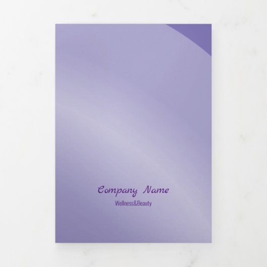 Carte Trois Volets Qr Code Modérée Lilac Moderne Neat Ombragé (Page de couverture)