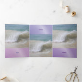 Carte Trois Volets Qr Code Modérée Lilac Moderne Neat Ombragé (Intérieur)