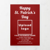 Carte Trois Volets Red St. Patrick's Day Business Trifold Card (Page de couverture)