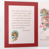 Carte Trois Volets Religieuse Vierge Marie Anges Prière Valentine (Intérieur en premier)