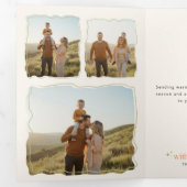 Carte Trois Volets Retro Family Portrait Christmas Holiday Photo (Intérieur en premier)