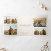 Carte Trois Volets Retro Family Portrait Christmas Holiday Photo (Intérieur)