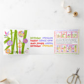 Carte Trois Volets Saisons Mah Jongg Anniversaire (Intérieur)