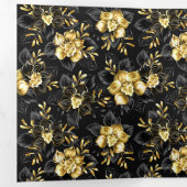 Carte Trois Volets Sans couture avec orchidées de bijoux (Intérieur en premier)
