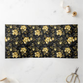 Carte Trois Volets Sans couture avec orchidées de bijoux (Intérieur)