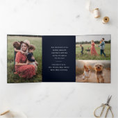 Carte Trois Volets Script de courtoisie moderne Noël (Intérieur)