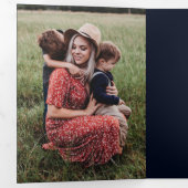 Carte Trois Volets Script de courtoisie moderne Noël (Intérieur en premier)