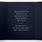 Carte Trois Volets Script de courtoisie moderne Noël (Intérieur au milieu)