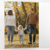 Carte Trois Volets Script Gold Rejoice | Rouge | Photo (Intérieur en premier)