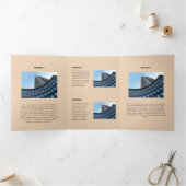 Carte Trois Volets Simple monochromatique entreprise plat (Intérieur)