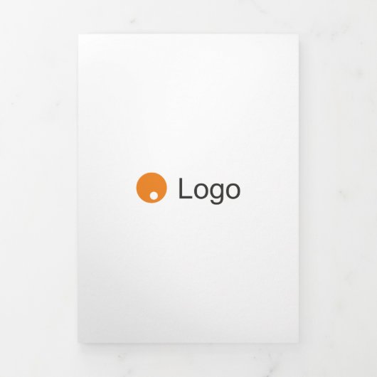 Carte Trois Volets Standard Votre couleur Entreprise Plat (Page de couverture)