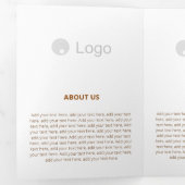 Carte Trois Volets Standard Votre couleur Entreprise Plat (Intérieur en premier)