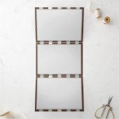 Carte Trois Volets Steampunk Clock and Turquoise Roses on Striped (Intérieur)