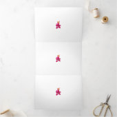 Carte Trois Volets Style floral, ArtyClick Crimson, Or léger (Intérieur)