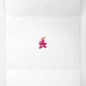 Carte Trois Volets Style floral, ArtyClick Crimson, Or léger (Intérieur au milieu)