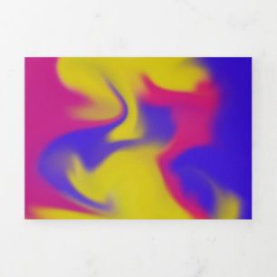 Carte Trois Volets Tache Colorée