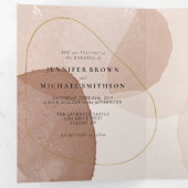 Carte Trois Volets Terracotta Boho Beach Formel minimum Mariage (Intérieur en premier)