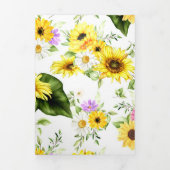 Carte Trois Volets Tournesol d'aquarelle 7 (Page de couverture)