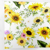 Carte Trois Volets Tournesol d'aquarelle 7 (Intérieur en premier)