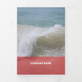 Carte Trois Volets Transparence moderne fraîche rouge&rose (Page de couverture)